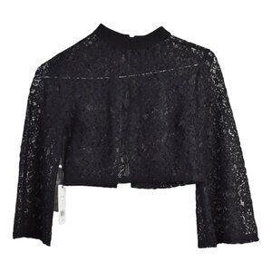 Ali & Jay Top XS Womens Black Lace Long Sleeve Gothic Dim All The Lights Cropped